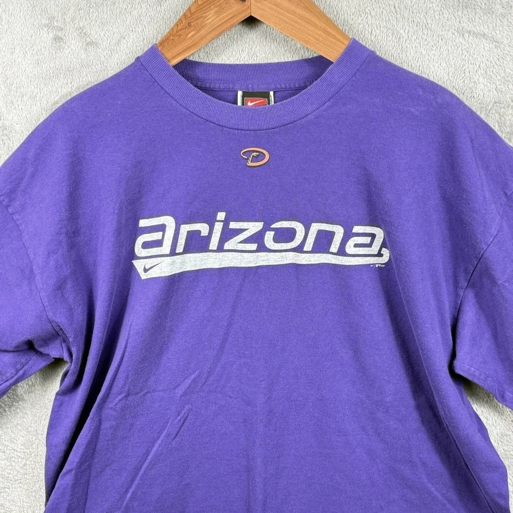 Nike Team Arizona Diamondbacks T-Shirt Mens XL Purple MLB Baseball USA Made VTG
